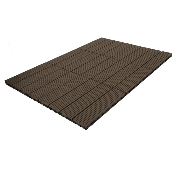 Dekco 1 Piece Brown Composite Interlocking Right Edging Tile 37cm x 7cm