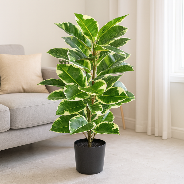 Artificial Real Touch Rubber Potted Plant 98cm/3ft - A1132