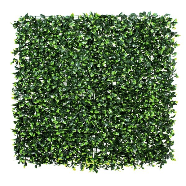 Artificial Green Wall Hedge with Light and Dark Leaf Foliage Pack of 4 x 50cm/20in - A1140