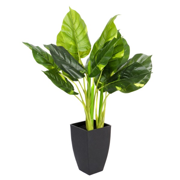 Artificial Real Touch Pothos Plant in Black Pot 75cm/2ft - Clearance up to 50% discount