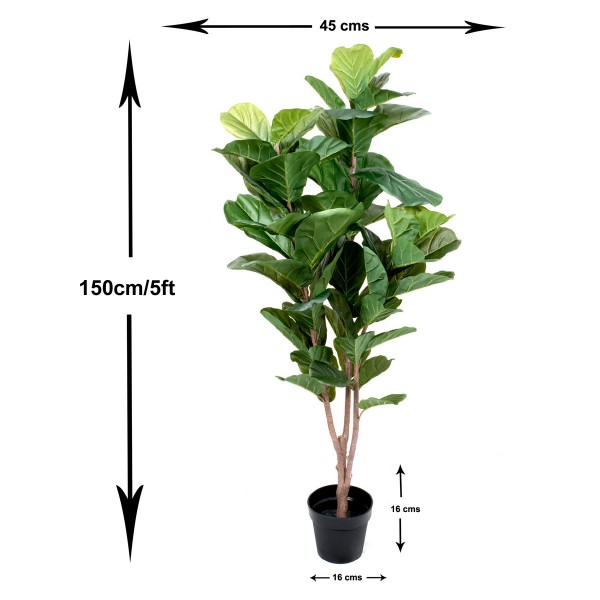 Artificial Real Touch Fiddleleaf Tree x 54 leaves 150cm