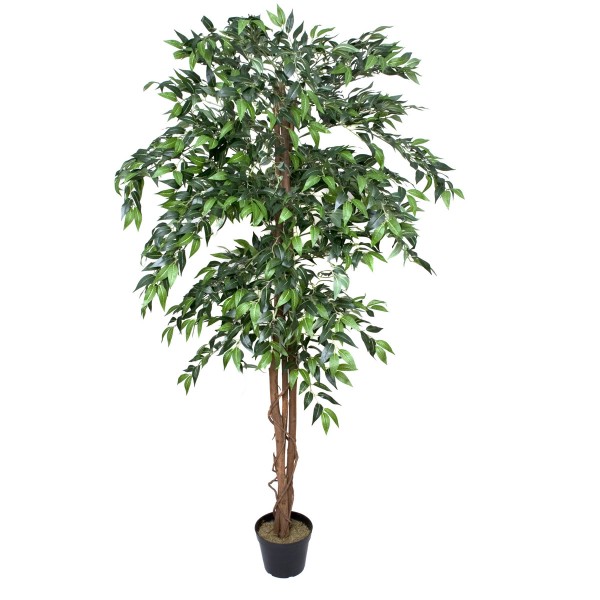 Artificial Ficus Weeping Fig Tree Potted Plant 180cm/6ft