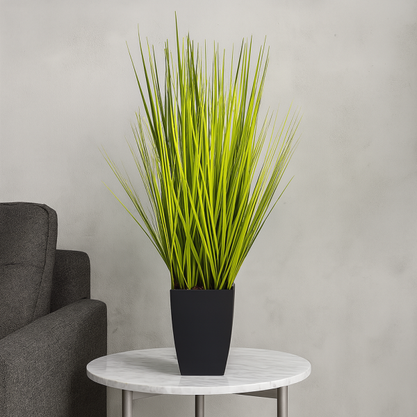 Artificial Decorative Grass Plant in Black Planter 90cm/3ft - A1028
