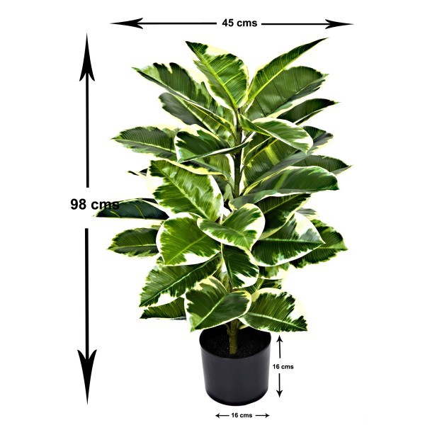 Artificial Real Touch Rubber Potted Plant 98cm/3ft - GB1132