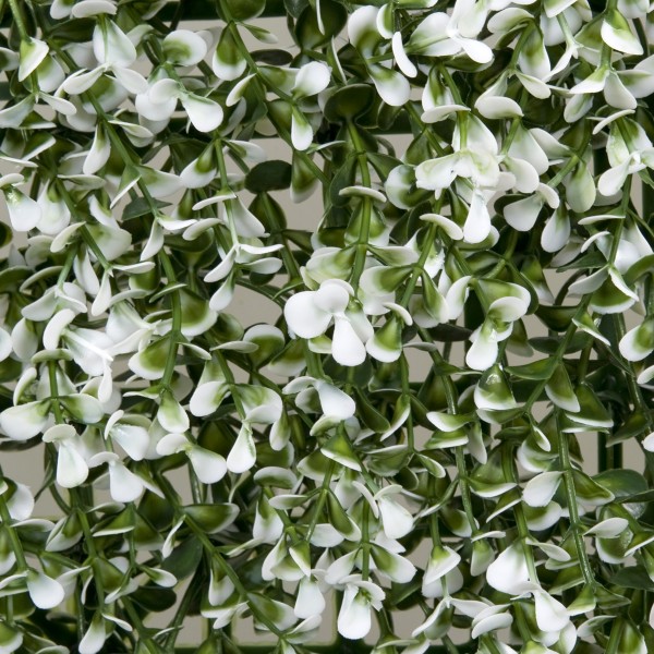 Artificial Green Wall Hedge with Small White Leaf Foliage Pack of 4 x 50cm/20in - GB1142