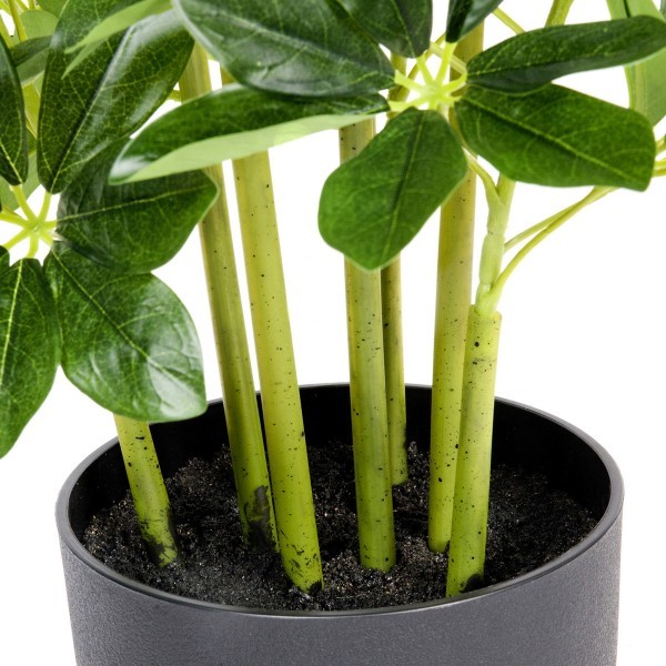 Artificial Schefflera Umbrella Plant in Black Pot 95cm/3ft - GB1163
