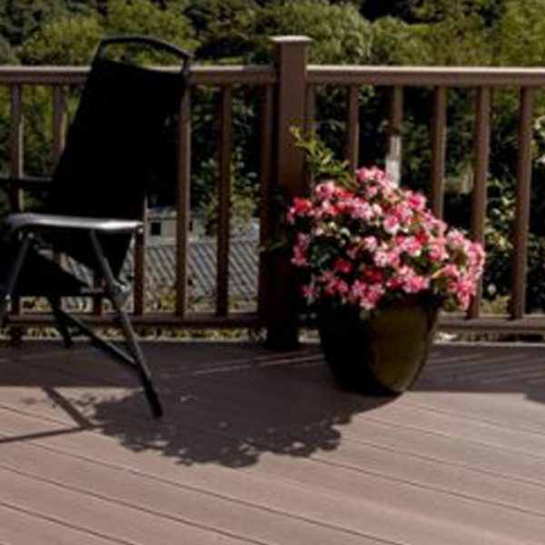 Dekco Pack of 10 Brown Composite Decking Interlocking Tiles 30cm x 30cm - GB1277