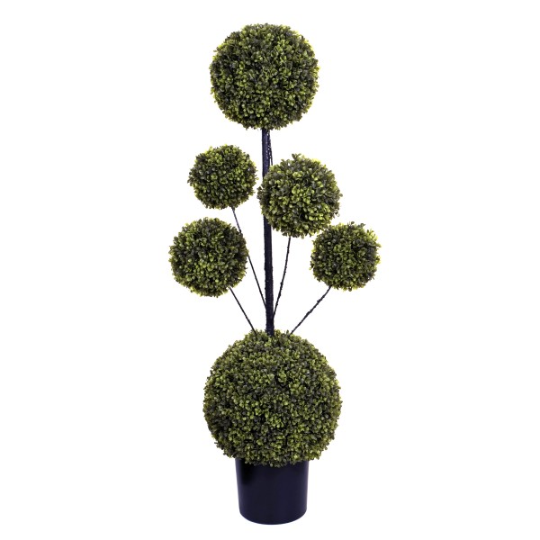Artificial Six Sphere Boxwood Topiary Tree 4ft/120cm - GB1417