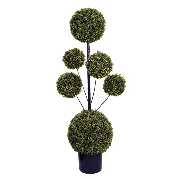 Artificial Six Sphere Boxwood Topiary Tree 4ft/120cm 