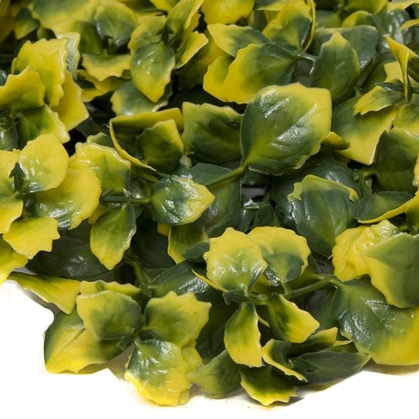 Artificial Green Wall Hedge with Yellow Leaf Foliage Pack of 4 x 50cm/20in - A1265