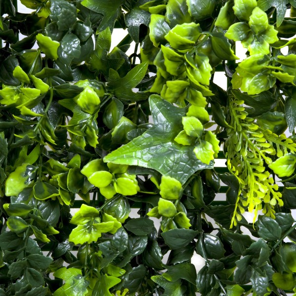 Artificial Green Wall Hedge with Mixed Leaf & Ivy Type Foliage Pack of 4 x 50cm/20in - GB1141