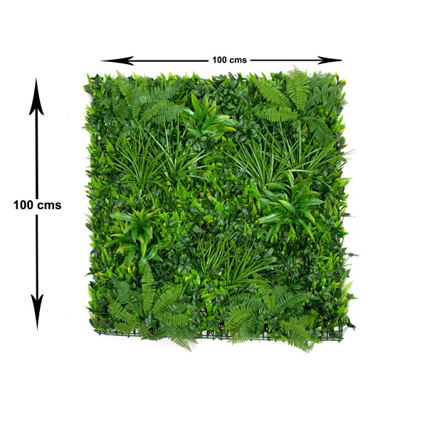 Artificial Premium Green Wall Hedge Wall Hedge with Mixed Leaf Foliage (1m x 1m) - A1143
