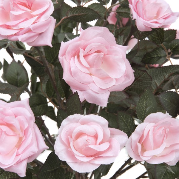 Artificial Soft Pink Rose Tree 25 Flowers 90cm/3ft - GB1401