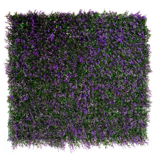 Artificial Green Wall Hedge with Purple Leaf Foliage Pack of 4 x 50cm/20in - GB1264