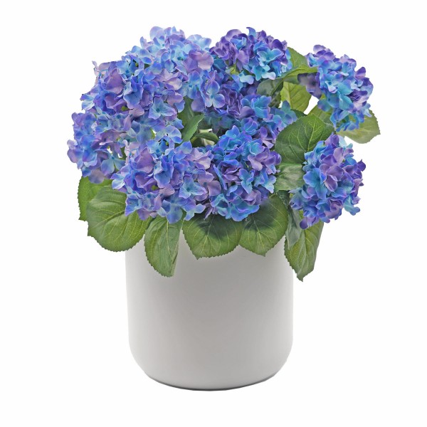 Artificial Blue Hydrangea in Terracotta Pot 50cm/20in - GB1307