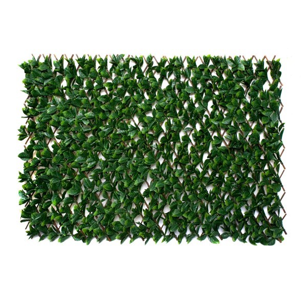 Artificial Expanding Green Wall Willow Trellis Fence with Green Foliage (1m x 2m) - A1260