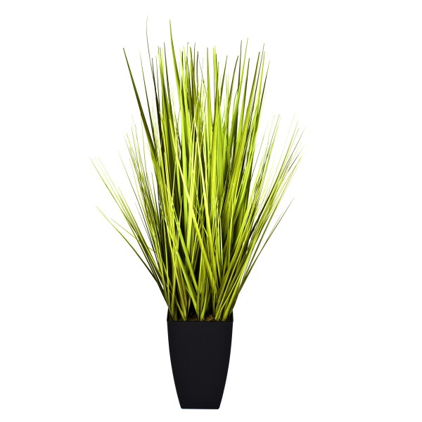 Artificial Decorative Grass Plant in Black Planter 90cm/3ft