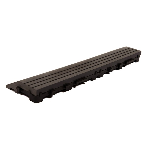 Dekco 1 Piece Brown Composite Interlocking Straight Edging Tile 30cm x 7cm - GB1286