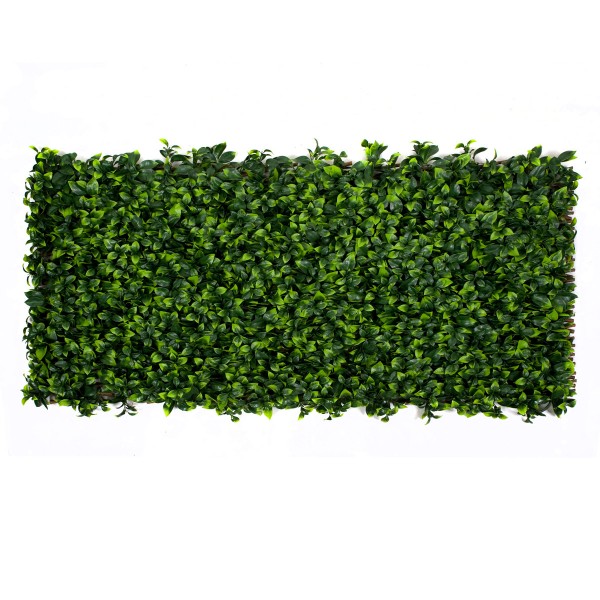 Artificial Expanding Green Wall Willow Trellis Fence with Variegated Green Leaf Foliage (1m x 2m) - GB1148