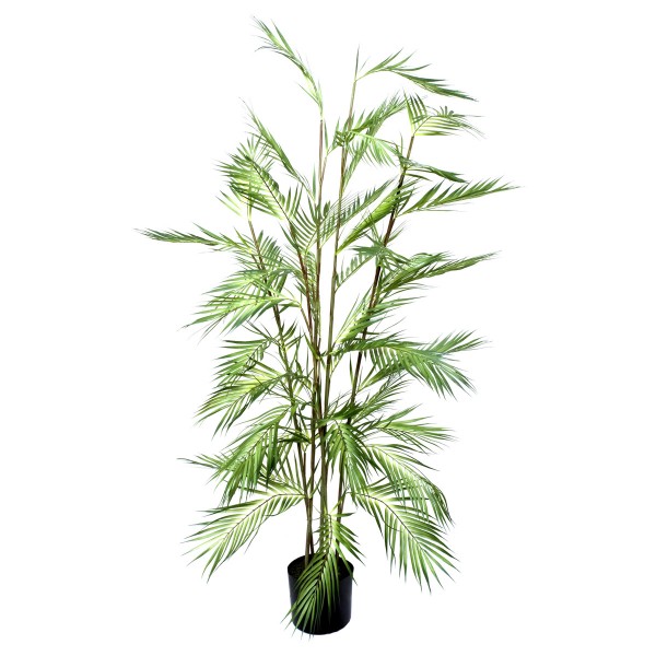 Artificial Palm Tree in Black Plastic Pot 150cm/5ft
