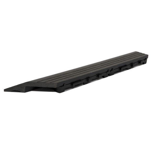 Dekco 1 Piece Black Composite Interlocking Right Edging Tile 37cm x 7cm - GB1284