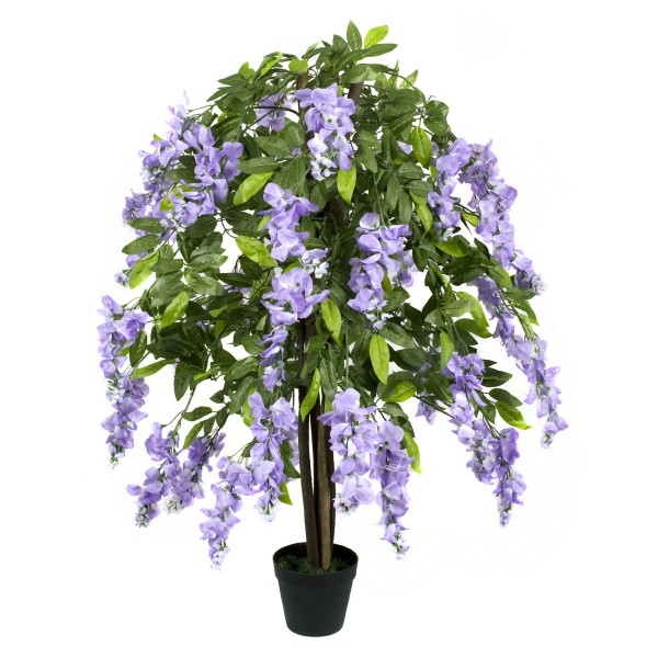 Artificial Lilac Wisteria Tree Potted Plant 130cm/4ft