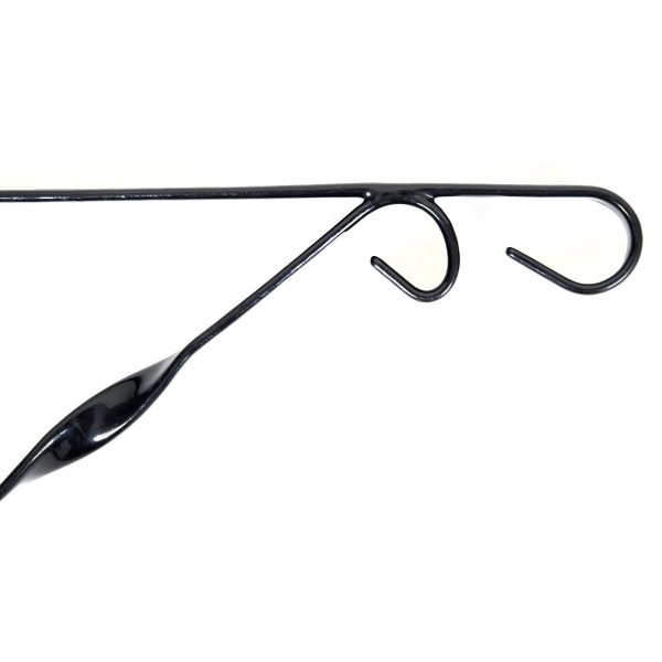 2 x Black Plastic Coated Single Twist Hanging Basket Bracket 12in/30cm - GB1407
