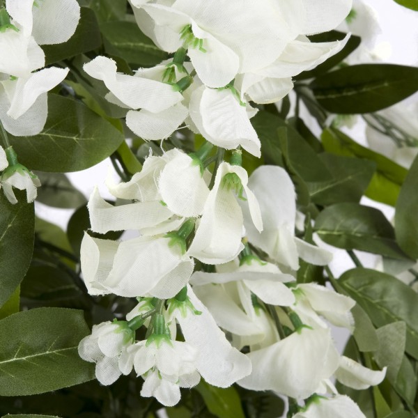 Artificial White Wisteria Tree Potted Plant 130cm/4ft
