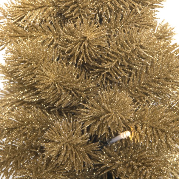 Artificial Mini Gold Christmas Tree with LED Lights in Pot 50cm/20in OUT OF STOCK