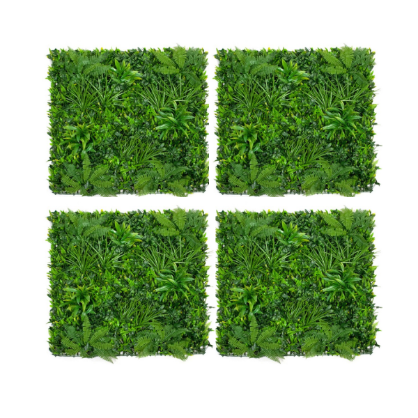 Artificial Premium Green Wall Hedge Wall Hedge with Mixed Leaf Foliage (1m x 1m) - A1143
