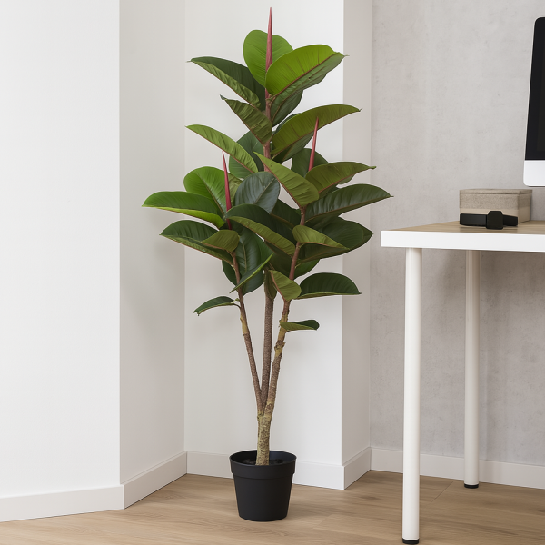 Artificial Real Touch Rubber Tree 4ft/120cm - A1364