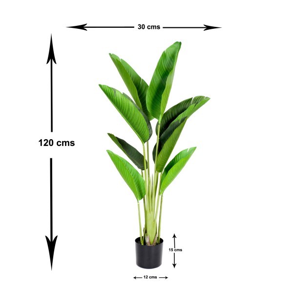 Artificial Real Touch Bird of Paradise Tree in Pot 120cm/4ft - A1198