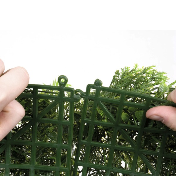 Artificial Green Wall Hedge with Light and Dark Leaf Foliage Pack of 4 x 50cm/20in - GB1140
