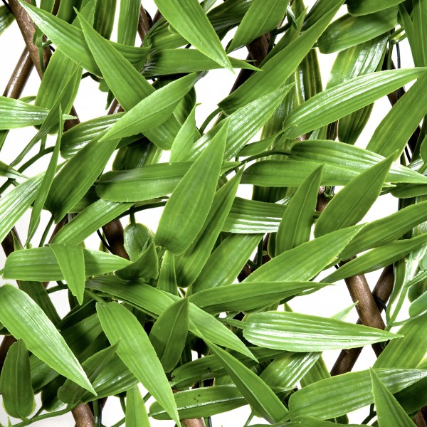 Artificial Expanding Green Wall Willow Trellis Fence with Bamboo Leaf Foliage (1m x 2m) - GB1149