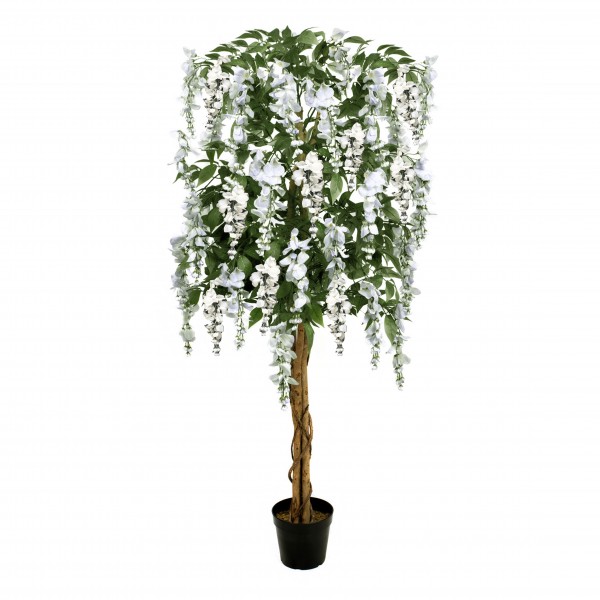 Artificial White Wisteria Tree Potted Plant 150cm/5ft