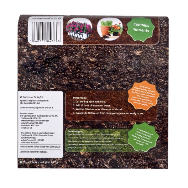 Organic All Purpose Potting Compost Expands to 40Ltr - GB1159