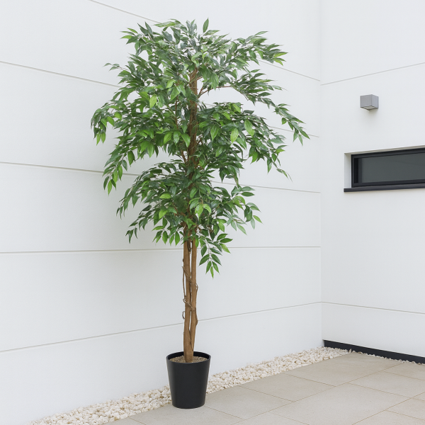 Artificial Ficus Weeping Fig Tree Potted Plant 180cm/6ft - GB1275