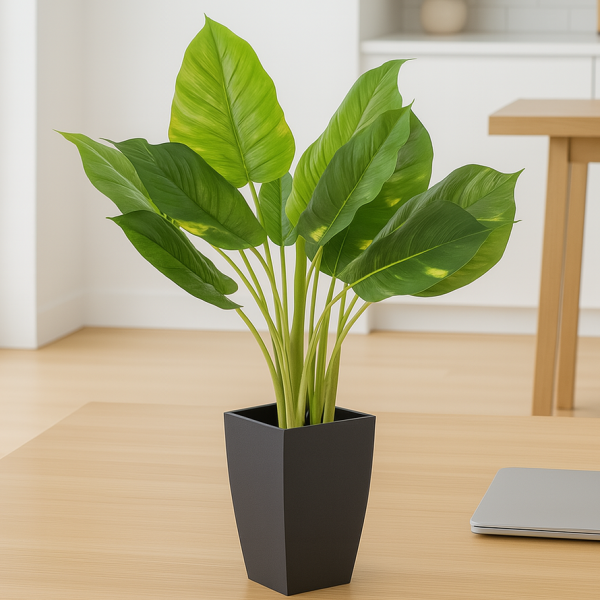Artificial Real Touch Pothos Plant in Black Pot 75cm/2ft - A1164