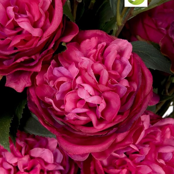 Artificial Dark Pink Flower Bouquet with Peonies, Elderflower, Berries & Greenery - A1208