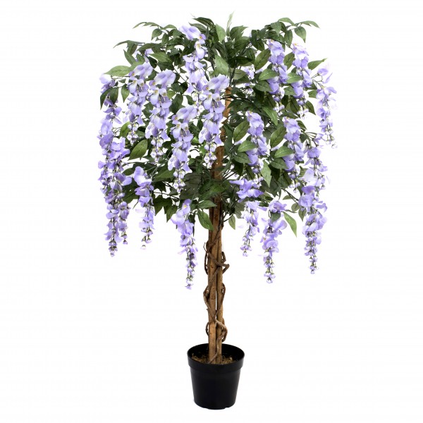 Artificial Lilac Wisteria Tree Potted Plant 130cm/4ft