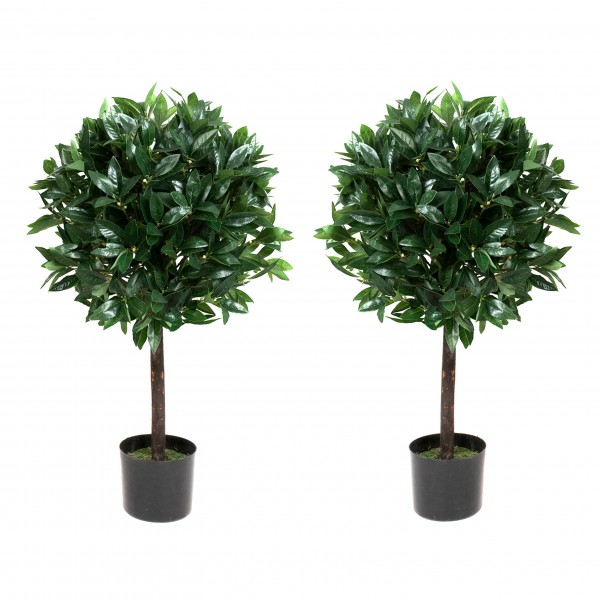 Artificial Bay Trees 91cm/3ft (Set of 2)