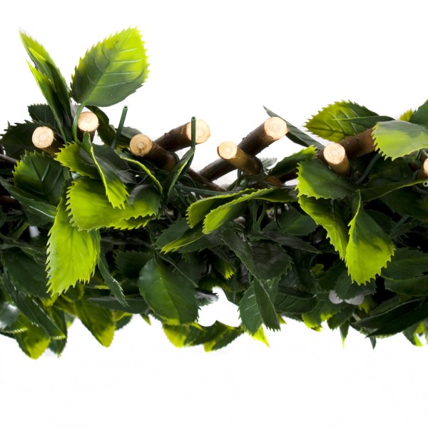 Artificial Expanding Green Wall Willow Trellis Fence with Green Foliage and White Flowers(1m x 2m) - GB1150
