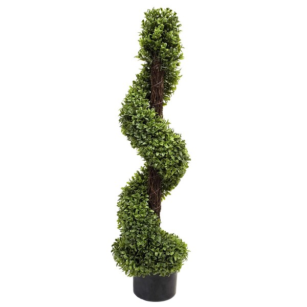 Artificial Spiral Boxwood Topiary Tree 90cm/3ft (Set of 2) GB1024