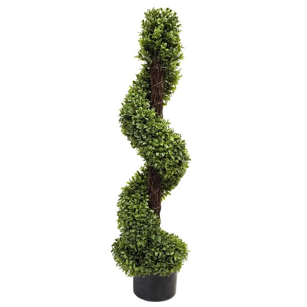 Artificial Spiral Boxwood Topiary Tree 90cm/3ft (Set of 2)