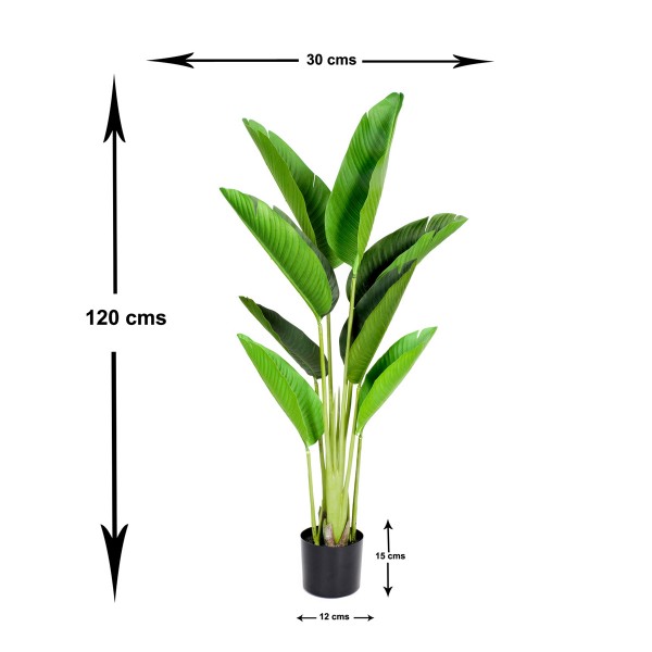 Artificial Real Touch Bird of Paradise Tree in Pot 120cm/4ft - GB1198