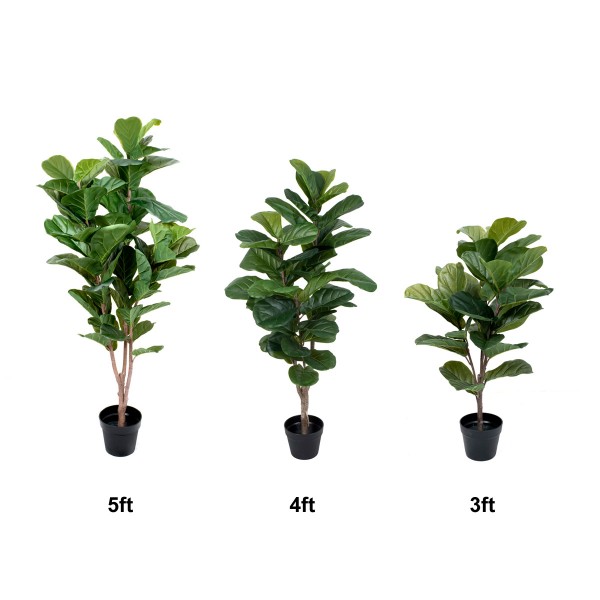 Artificial Real Touch Fiddleleaf Tree x 46 leaves 125cm