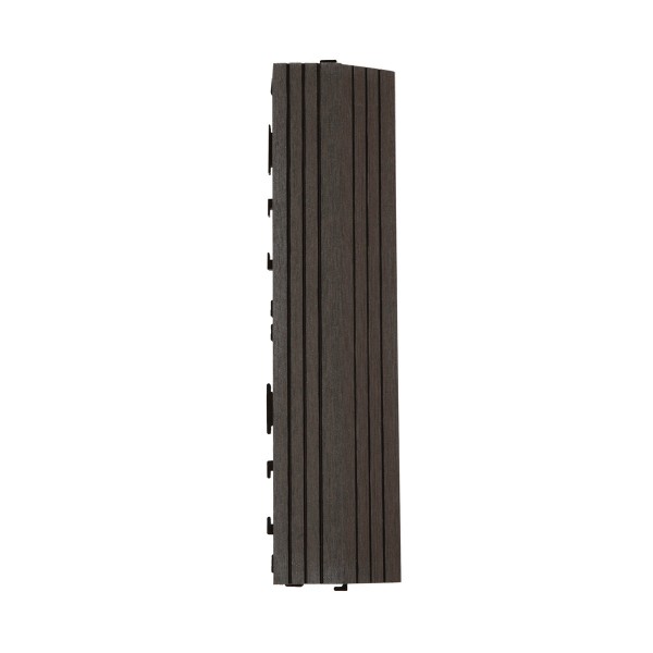 Dekco 1 Piece Brown Composite Interlocking Straight Edging Tile 30cm x 7cm - GB1286