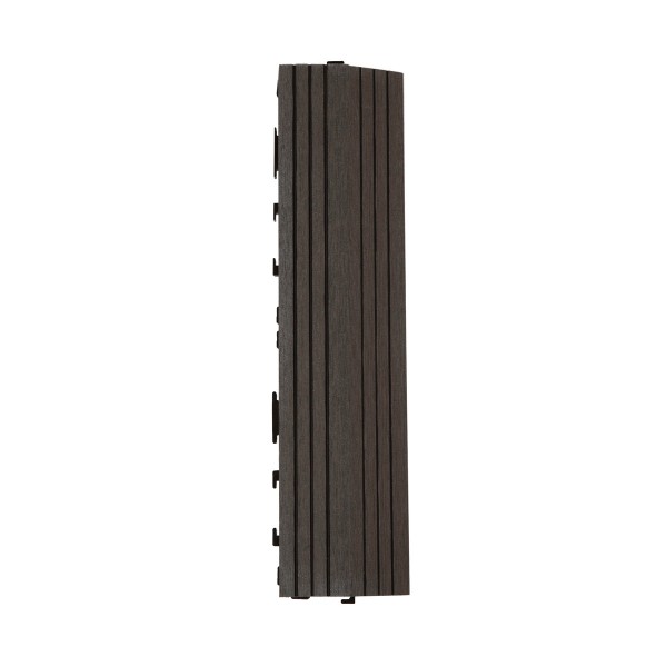 Decko 1 Piece Brown Composite Interlocking Straight Edging Tile 30cm x 7cm