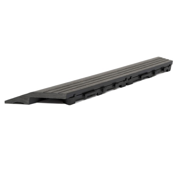 Dekco 1 Piece Grey Composite Interlocking Right Edging Tile 37cm x 7cm - GB1282