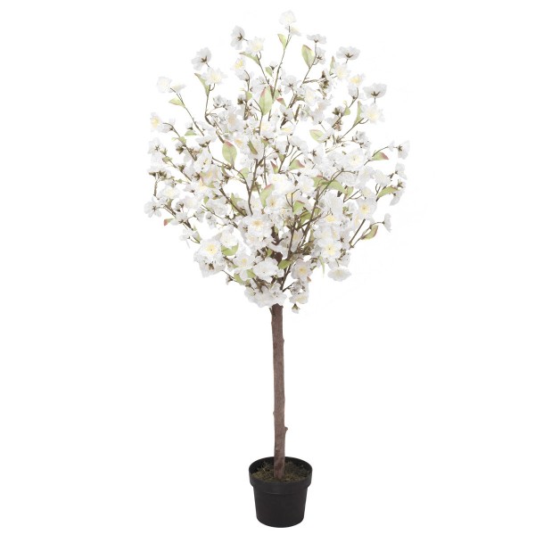 Artificial White Cherry Blossom Tree 120cm/4ft 